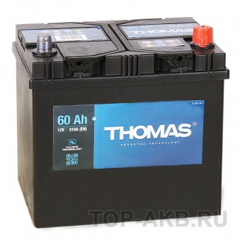 Аккумулятор автомобильный Thomas Asia 60R 510A 232x173x225