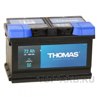 Аккумулятор автомобильный Thomas 72R низкий 680A 278x175x175