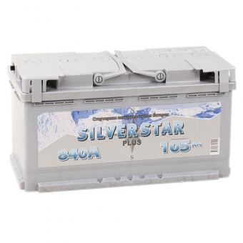 Аккумулятор автомобильный Silverstar Plus 105R 840A 353x175x190