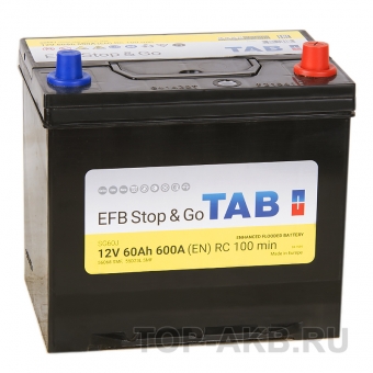 Аккумулятор автомобильный Tab EFB Stop-n-Go 60R (600A 232x173x225) 212860 56068