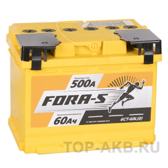 Аккумулятор автомобильный FORA-S 60R 500A 242x175x190