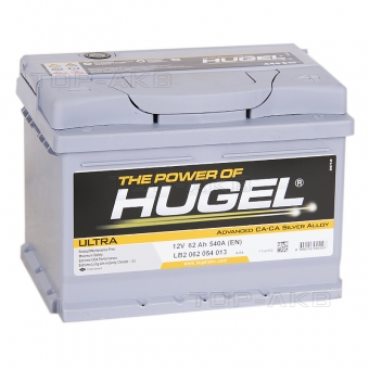 Аккумулятор автомобильный Hugel Ultra 62R низкий 540A (242x175x175) LB2 062 054 013