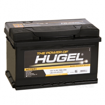 Аккумулятор автомобильный Hugel Action 75R низкий 700A (278x175x175) LB3 075 070 013