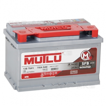Аккумулятор автомобильный Mutlu Calcium Silver 75R низкий 720A 278x175x175