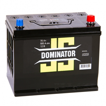 Аккумулятор автомобильный Dominator (JIS) 70 Ач 500А обратная пол. (260x173x225)