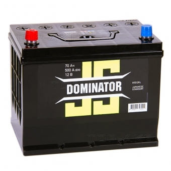 Аккумулятор автомобильный Dominator (JIS) 70 Ач 500А прямая пол.(260x173x225)