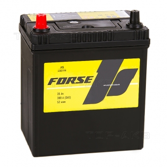 Аккумулятор автомобильный Forse JIS 40B19R 35 Ач 300А прямая пол. (187x127x227)