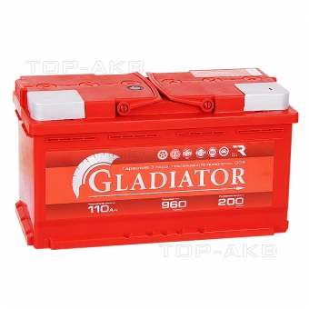 Аккумулятор автомобильный GLADIATOR EFB 110R 960A 353x175x190