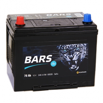 Аккумулятор автомобильный BARS Asia 6СТ-75 VL АПЗ п.п 85D26R 75Ач 640A (261x173x225)