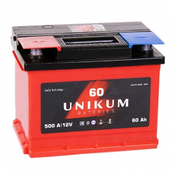 Аккумулятор автомобильный UNIKUM 60L 500A (242x175x190)