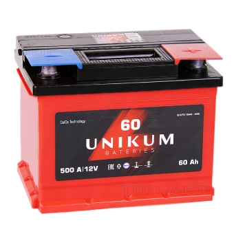 Аккумулятор автомобильный UNIKUM 60R 500A (242x175x190)