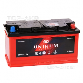 Аккумулятор автомобильный UNIKUM 90R 700A (353x175x190)