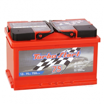 Аккумулятор автомобильный Turbo Start 75R низкий 750A 278x175x175