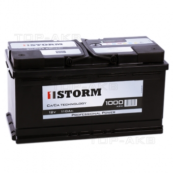 Аккумулятор автомобильный Storm Professional Power 110R 1000A 353x175x190