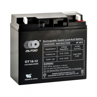 Аккумуляторная батарея OUTDO VRLA 12V 18 Ah (OT18-12) 181x77x167