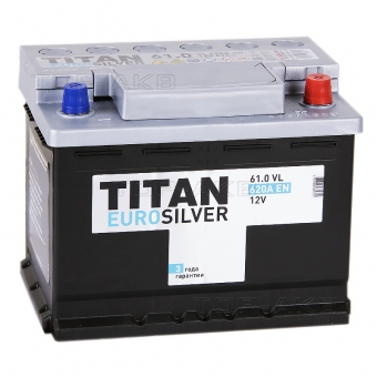 Аккумулятор автомобильный Titan Euro Silver 61R 620A 242x175x190
