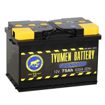 Аккумулятор автомобильный Tyumen Battery Standard 75 Ач прям. пол. 660A (278x175x190)