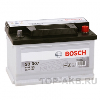 Аккумулятор автомобильный Bosch S3 007 70R 640A 278x175x175