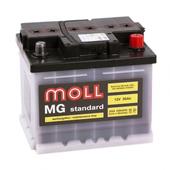 Аккумулятор автомобильный Moll MG Standard 50R 430A 207x175x175