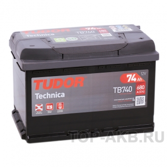 Аккумулятор автомобильный Tudor Technica 74R (680A 278x175x190) TB740