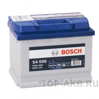 Аккумулятор автомобильный Bosch S4 006 60L 540A 242x175x190