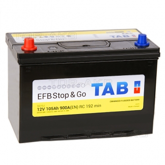 Аккумулятор автомобильный Tab EFB Stop-n-Go 105L (900A 306x173x225) 212105 60519