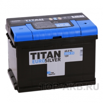 Аккумулятор автомобильный Titan Euro Silver 60R низкий 600A 242x175x175
