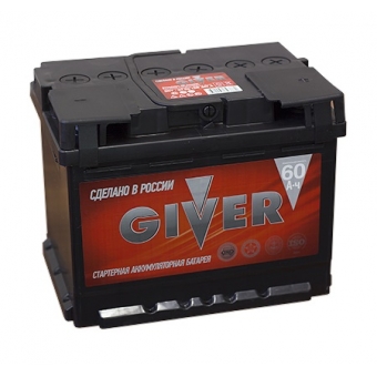 Аккумулятор автомобильный Giver 60R (480A 242x175x190)