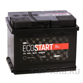 Аккумулятор автомобильный Ecostart 60R (480А 242x175x190)