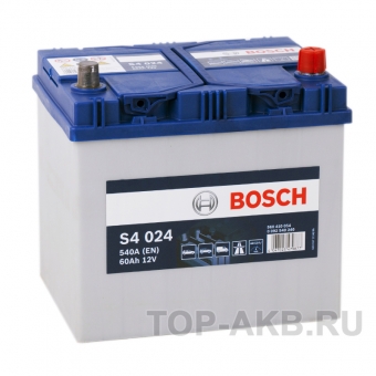 Аккумулятор автомобильный Bosch S4 024 60R 540A 232x173x225
