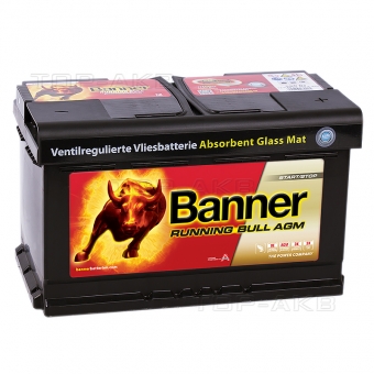 Аккумулятор автомобильный BANNER Running Bull AGM Start-Stop (580 01) 80R 800A 315x175x190