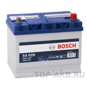 Аккумулятор автомобильный Bosch S4 026 70R 630A 261x175x220