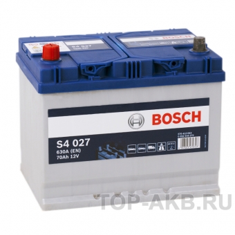 Аккумулятор автомобильный Bosch S4 027 70L 630A 261x175x220