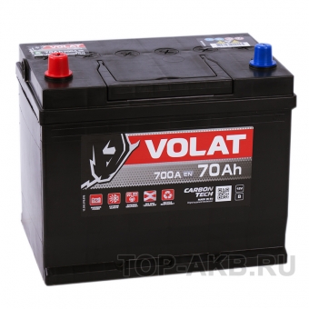 Аккумулятор автомобильный Volat Asia 70L (700A 261x173x225)