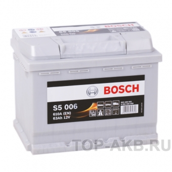 Аккумулятор автомобильный Bosch S5 006 63L 610A 242x175x190