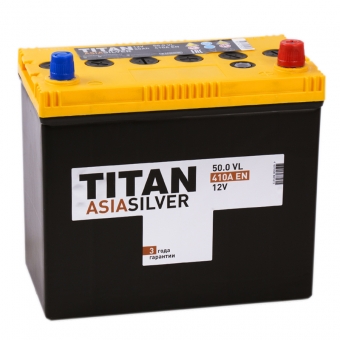 Аккумулятор автомобильный Titan Asia Silver 50R (410А 238x129x225)