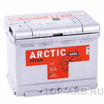 Аккумулятор автомобильный Titan Arctic 62L 660A 242x175x190