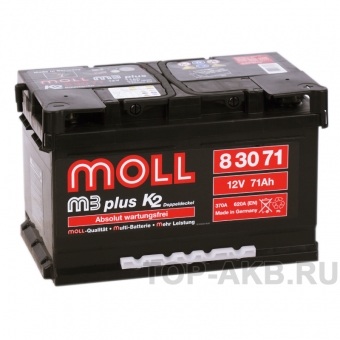 Аккумулятор автомобильный Moll M3plus 71R 620A 278x175x175