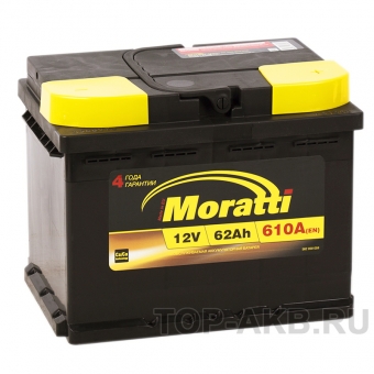 Аккумулятор автомобильный Moratti 62R 610А 242х175х190