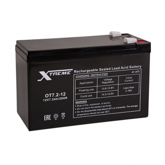 Аккумуляторная батарея Xtreme VRLA 12V 7.2 Ah (OT7.2-12) 151х65х94