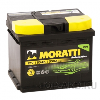 Аккумулятор автомобильный Moratti 55R низкий 550А 207х175х175
