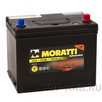 Аккумулятор автомобильный Moratti Asia 75R 700А 261x175x220 D26L