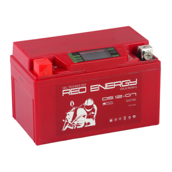 Мотоциклетный аккумулятор Red Energy DS 1207, 12V 7Ah 110А, (150x86x94) YTX7A-BS