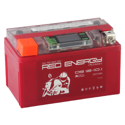 Мотоциклетный аккумулятор Red Energy DS 1210.1, 12V 10Ah 200А (150x86x93) YTZ10S