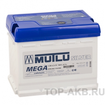 Аккумулятор автомобильный Mutlu Mega Calcium 62R 540A 242x175x190