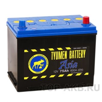 Аккумулятор автомобильный Tyumen Battery Asia 75 Ач обр. пол. 630A (266x173x225)