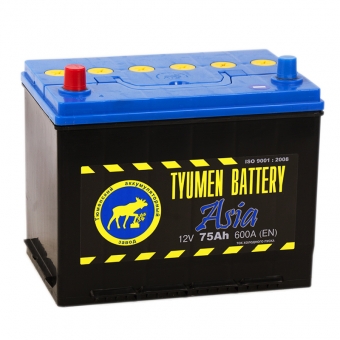 Аккумулятор автомобильный Tyumen Battery Asia 75 Ач прям. пол. 630A (266x173x225)