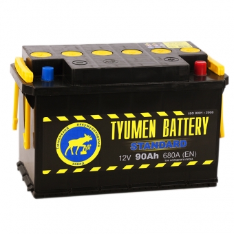 Аккумулятор автомобильный Tyumen Battery Standard 90 Ач обр. пол. 680A (345x175x213)