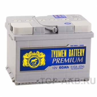 Аккумулятор автомобильный Tyumen Battery Premium 60 Ач прям. пол. низкий 540A (242x175x175)