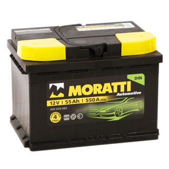 Аккумулятор автомобильный Moratti 55R низкий 550А 242х175х175